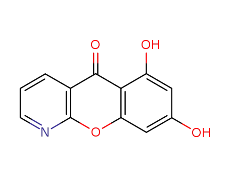 Molecular Structure of 85863-99-6 (5H-[1]Benzopyrano[2,3-b]pyridin-5-one, 6,8-dihydroxy-)