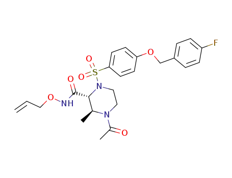 (2R,3S)-4-Acetyl-1-[4-(4-fluoro-benzyloxy)-benzenesulfonyl]-3-methyl-piperazine-2-carboxylic acid allyloxy-amide
