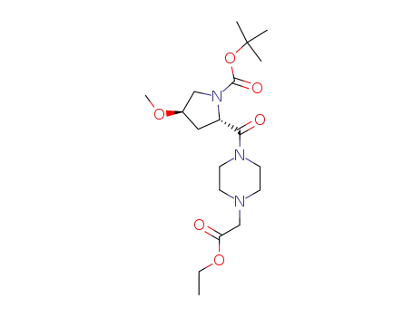 ethyl [4-[1-(tert-butoxycarbonyl)-(4R)-methoxy-(2S)-pyrrolidinylcarbonyl]-1-piperazinyl]acetate