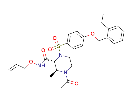 (2R,3S)-4-Acetyl-1-[4-(2-ethyl-benzyloxy)-benzenesulfonyl]-3-methyl-piperazine-2-carboxylic acid allyloxy-amide