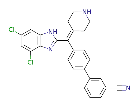 4'-[(4,6-dichloro-1<i>H</i>-benzoimidazol-2-yl)-piperidin-4-ylidene-methyl]-biphenyl-3-carbonitrile