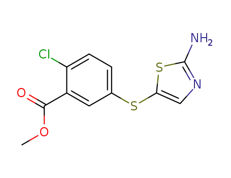 5-(2-amino-thiazol-5-ylsulfanyl)-2-chloro-benzoic acid methyl ester