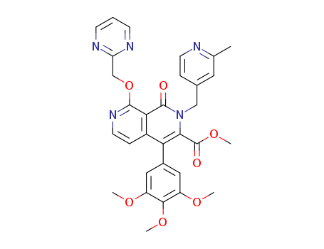 T 0156 hydrochloride;1,2-Dihydro-2-[(2-Methyl-4-pyridinyl)Methyl]-1-oxo-8-(2-pyriMidinylMethoxy)-4-(3,4,5-triMethoxyphenyl)-2,7-naphthyridine-3-carboxylicacidMethylesterhydrochloride