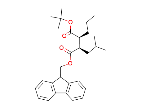 Molecular Structure of 374816-45-2 (Butanedioic acid, 2-(2-methylpropyl)-3-propyl-, 4-(1,1-dimethylethyl)
1-(9H-fluoren-9-ylmethyl) ester, (2R,3S)-)