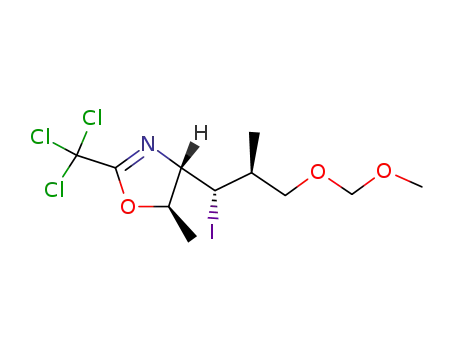 (4S,5R)-4-((1S,2S)-1-Iodo-3-methoxymethoxy-2-methyl-propyl)-5-methyl-2-trichloromethyl-4,5-dihydro-oxazole
