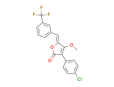 2(5H)-Furanone,
3-(4-chlorophenyl)-4-methoxy-5-[[3-(trifluoromethyl)phenyl]methylene]-,
(5Z)-