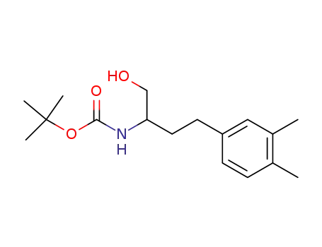 Molecular Structure of 503597-29-3 (Carbamic acid, [3-(3,4-dimethylphenyl)-1-(hydroxymethyl)propyl]-,
1,1-dimethylethyl ester)