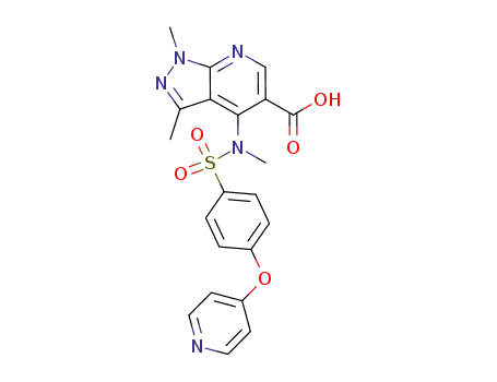 4-{Methyl-[4-(4-pyridinyloxy)benzenesulfonyl] amino}-1,3-dimethyl-1H-pyrazolo[3,4-b]pyridine-5-carboxylic Acid