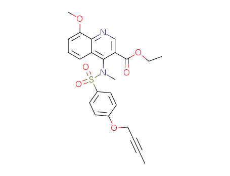 4-[(4-But-2-ynyloxy-benzenesulfonyl)-methyl-amino]-8-methoxy-quinoline-3-carboxylic acid ethyl ester