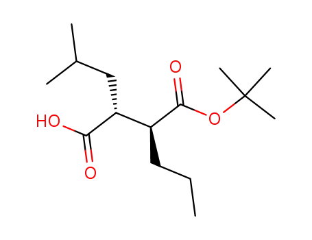 Molecular Structure of 219615-42-6 (Butanedioic acid, 2-(2-methylpropyl)-3-propyl-, 4-(1,1-dimethylethyl)
ester, (2R,3S)-)