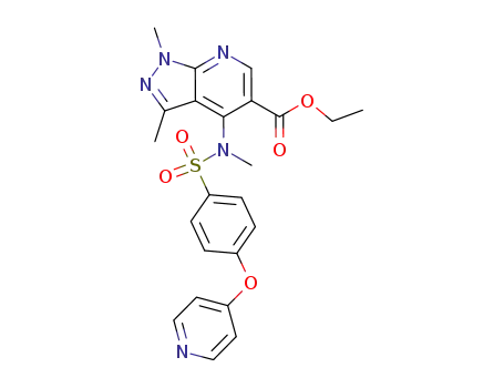 ethyl 4-{methyl-[4-(4-pyridinyloxy)benzenesulfonyl] amino}-1,3-dimethyl-1H-pyrazolo[3,4-b]pyridine-5-carboxylate