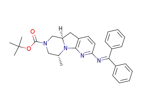 6-(benzhydrylidene-amino)-4-methyl-3,4,9,9a-tetrahydro-1<i>H</i>-2,4a,5-triaza-fluorene-2-carboxylic acid <i>tert</i>-butyl ester