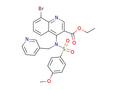 8-bromo-4-[(4-methoxy-benzenesulfonyl)-pyridin-3-ylmethyl-amino]-quinoline-3-carboxylic acid ethyl ester