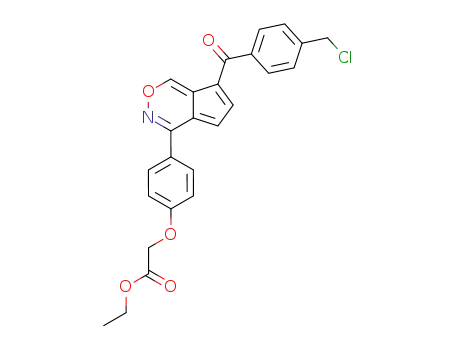 Acetic acid,
[4-[7-[4-(chloromethyl)benzoyl]cyclopent[d][1,2]oxazin-4-yl]phenoxy]-,
ethyl ester