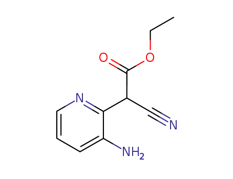 Molecular Structure of 87592-12-9 (ethyl 2-cyano-2-(3-aminopyrid-2-yl)acetate)