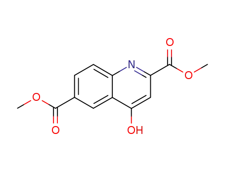 Molecular Structure of 942227-31-8 (4-Oxo-1,4-dihydro-quinoline-2,6-dicarboxylic acid diMethyl ester)