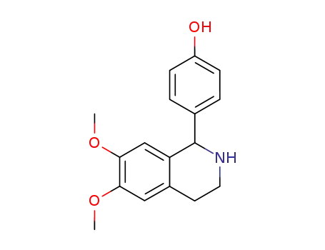 Molecular Structure of 301325-93-9 (4-(6,7-DIMETHOXY-1,2,3,4-TETRAHYDRO-ISOQUINOLIN-1-YL)-PHENOL)