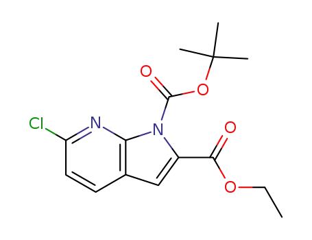 1H-Pyrrolo[2,3-b]pyridine-1,2-dicarboxylic acid, 6-chloro-,
1-(1,1-dimethylethyl) 2-ethyl ester