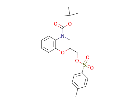 Molecular Structure of 246018-73-5 (4H-1,4-Benzoxazine-4-carboxylic acid,
2,3-dihydro-2-[[[(4-methylphenyl)sulfonyl]oxy]methyl]-, 1,1-dimethylethyl
ester)