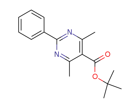 4,6-dimethyl-2-phenyl-pyrimidine-5-carboxylic acid <i>tert</i>-butyl ester