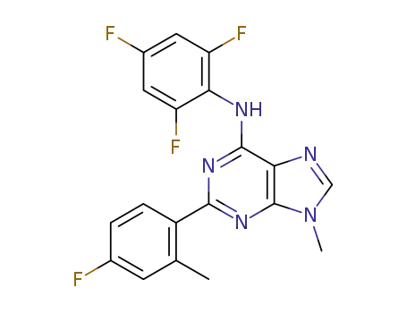 9H-Purin-6-amine,
2-(4-fluoro-2-methylphenyl)-9-methyl-N-(2,4,6-trifluorophenyl)-