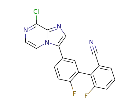 5'-(8-chloro-imidazo[1,2-<i>a</i>]pyrazin-3-yl)-6,2'-difluoro-biphenyl-2-carbonitrile