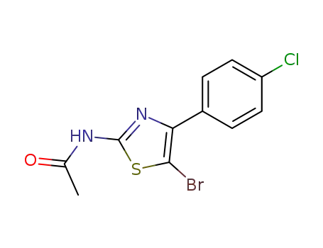 Molecular Structure of 14298-15-8 (Acetamide, N-[5-bromo-4-(4-chlorophenyl)-2-thiazolyl]-)