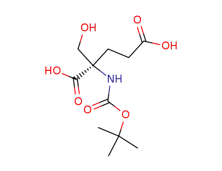 Molecular Structure of 603110-30-1 (L-Glutamic acid, N-[(1,1-dimethylethoxy)carbonyl]-2-(hydroxymethyl)-)