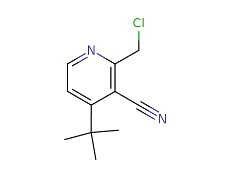 Molecular Structure of 817555-69-4 (4-(tert-Butyl)-2-(chloroMethyl)nicotinonitrile)