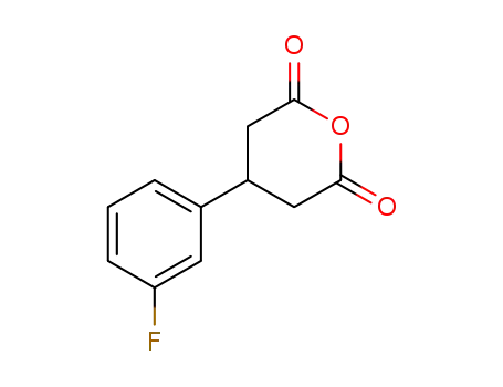 Molecular Structure of 381677-75-4 (4-(3-fluorophenyl)dihydro-2H-pyran-2,6(3H)-dione)