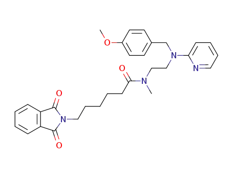 Molecular Structure of 562847-52-3 (2H-Isoindole-2-hexanamide,
1,3-dihydro-N-[2-[[(4-methoxyphenyl)methyl]-2-pyridinylamino]ethyl]-N-
methyl-1,3-dioxo-)
