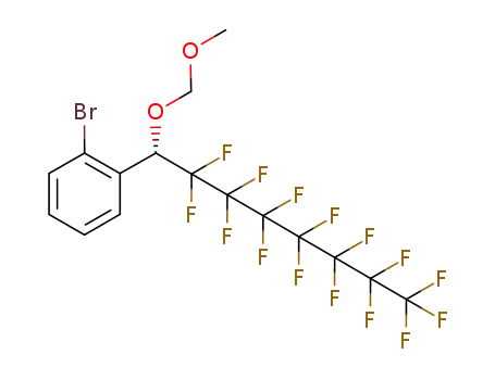 Molecular Structure of 881693-14-7 (Benzene,
1-bromo-2-[(1S)-2,2,3,3,4,4,5,5,6,6,7,7,8,8,8-pentadecafluoro-1-(meth
oxymethoxy)octyl]-)