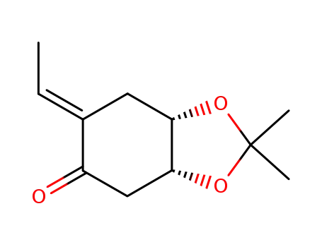(2E,4S,5R)-2-ethylidene-4,5-(dimethylmethylenedioxy)cyclohexan-1-one