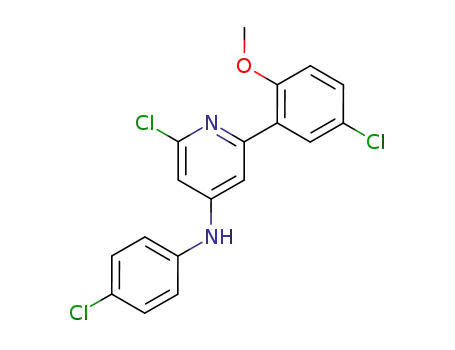 2-chloro-6-(5-chloro-2-methoxy-phenyl)-pyridin-4-yl-(4-chloro-phenyl)-amine