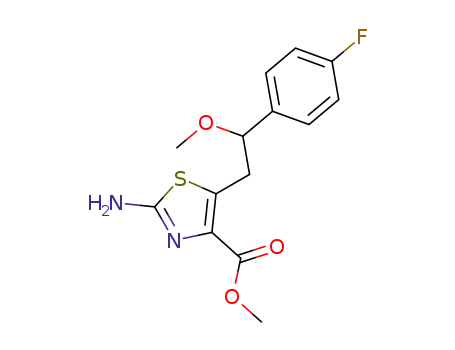 2-amino-5-[2-(4-fluoro-phenyl)-2-methoxy-ethyl]-thiazole-4-carboxylic acid methyl ester