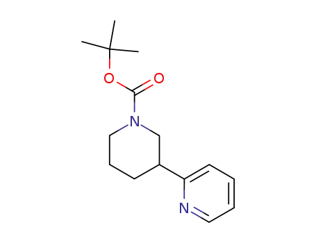 Molecular Structure of 630121-79-8 (3-(2-Pyridinyl)-1-piperidinecarboxylic acid 1,1-dimethylethyl ester)
