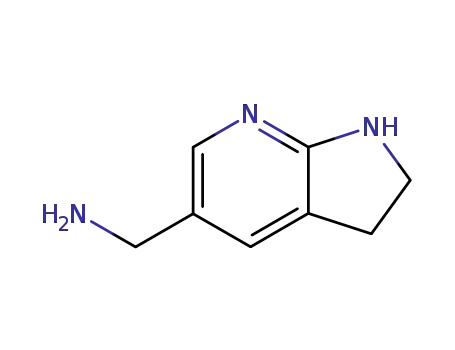 Molecular Structure of 556104-19-9 (1H-Pyrrolo[2,3-b]pyridine-5-methanamine,2,3-dihydro-(9CI))