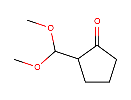 Molecular Structure of 15839-44-8 (Cyclopentanone, 2-(dimethoxymethyl)-)