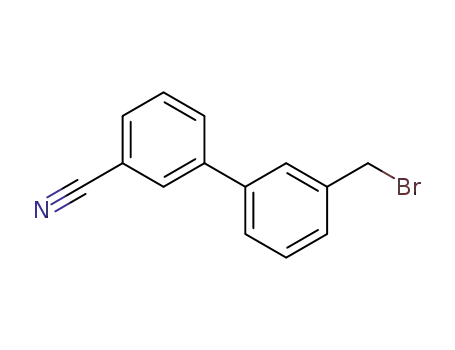Molecular Structure of 325457-63-4 ([1,1'-Biphenyl]-3-carbonitrile, 3'-(broMoMethyl)-)