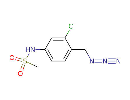 Molecular Structure of 681810-16-2 (Methanesulfonamide, N-[4-(azidomethyl)-3-chlorophenyl]-)