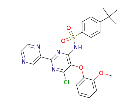 4-<i>tert</i>-butyl-<i>N</i>-[6-chloro-5-(2-methoxy-phenoxy)-2-pyrazin-2-yl-pyrimidin-4-yl]-benzenesulfonamide