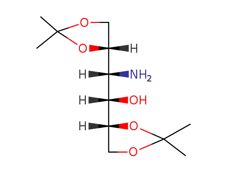 Molecular Structure of 29709-67-9 (2-amino-1,2-bis(2,2-dimethyl-1,3-dioxolan-4-yl)ethanol (non-preferred name))