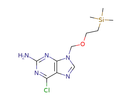 6-chloro-9-((2-(trimethylsilyl)ethoxy)methyl)-9H-purin-2-amine