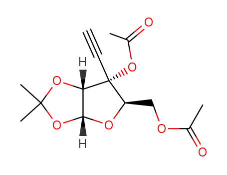 Acetic acid (3aR,5R,6R,6aR)-5-acetoxymethyl-6-ethynyl-2,2-dimethyl-tetrahydro-furo[2,3-d][1,3]dioxol-6-yl ester