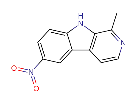 Molecular Structure of 38314-91-9 (1-Methyl-6-nitro-9H-pyrido[3,4-b]indole)