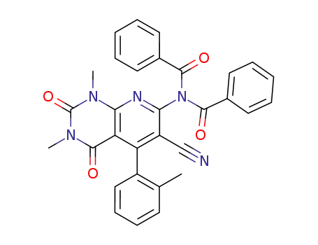 <i>N</i>-benzoyl-<i>N</i>-(6-cyano-1,3-dimethyl-2,4-dioxo-5-<i>o</i>-tolyl-1,2,3,4-tetrahydro-pyrido[2,3-<i>d</i>]pyrimidin-7-yl)-benzamide