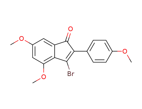 Molecular Structure of 594816-95-2 (1H-Inden-1-one, 3-bromo-4,6-dimethoxy-2-(4-methoxyphenyl)-)