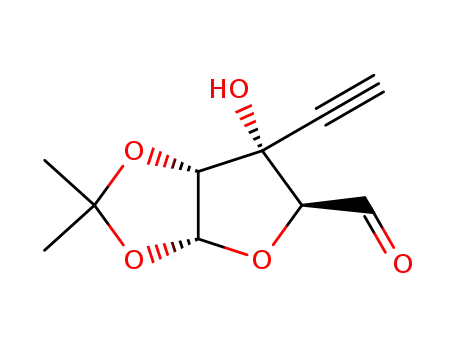 3-C-ethynyl-1,2-O-isopropylidene-α-D-ribo-pentodialdo-1,4-furanose
