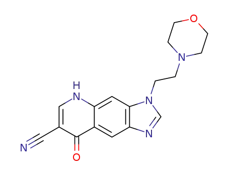 3H-Imidazo[4,5-g]quinoline-7-carbonitrile,
5,8-dihydro-3-[2-(4-morpholinyl)ethyl]-8-oxo-