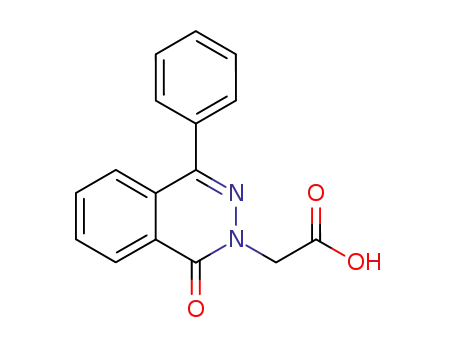 Molecular Structure of 127828-88-0 ((1-OXO-4-PHENYLPHTHALAZIN-2(1H)-YL)ACETIC ACID)